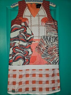 Plains & Prints Summer A Line Dress Women Looking Out Window Philippines Sz 4